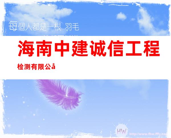 海南中建诚信工程检测有限公司